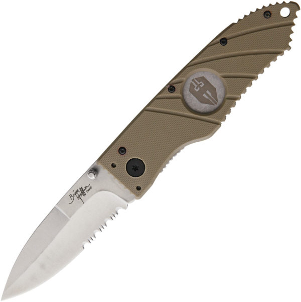 Hoffner Knives Flatline Linerlock Khaki (3.5")