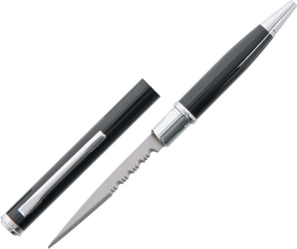 China Made Ink Pen Knife Black (2.25")
