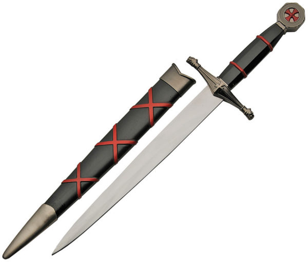 China Made Knights Templar Dagger Red (9")