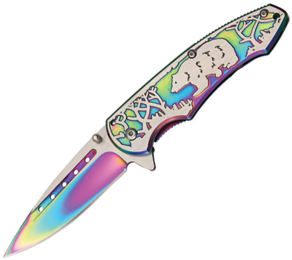 Rite Edge Bear Linerlock Rainbow (3.25")