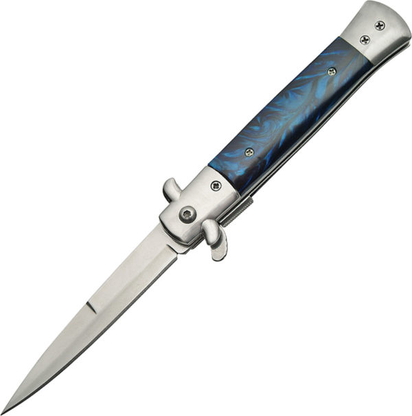 Rite Edge Stiletto Linerlock Blue A/O (4")