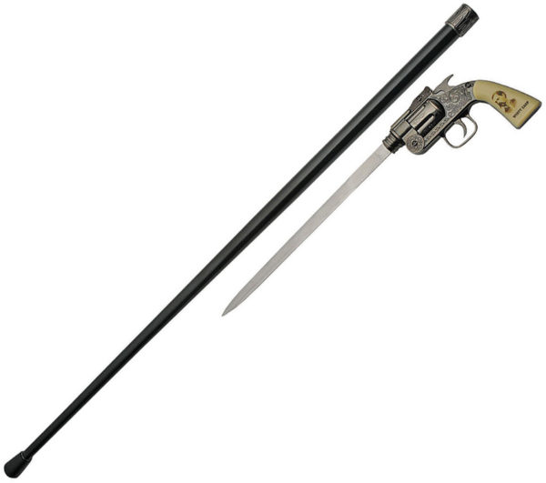 China Made Wyatt Earp Revolver Sword Cane (10.5")