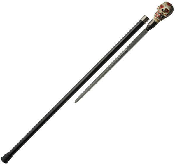 China Made Sugar Skull Cane Sword (12")