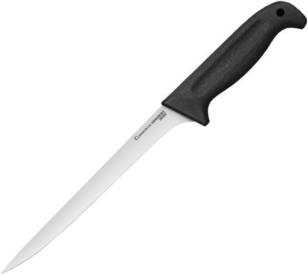 Cold Steel Commercial Series 8"" Filet, CS 20VF8SZ, Cold Steel Commercial Series 8"" Filet Standard Polymer Knife Black(Satin 8") CS 20VF8SZ