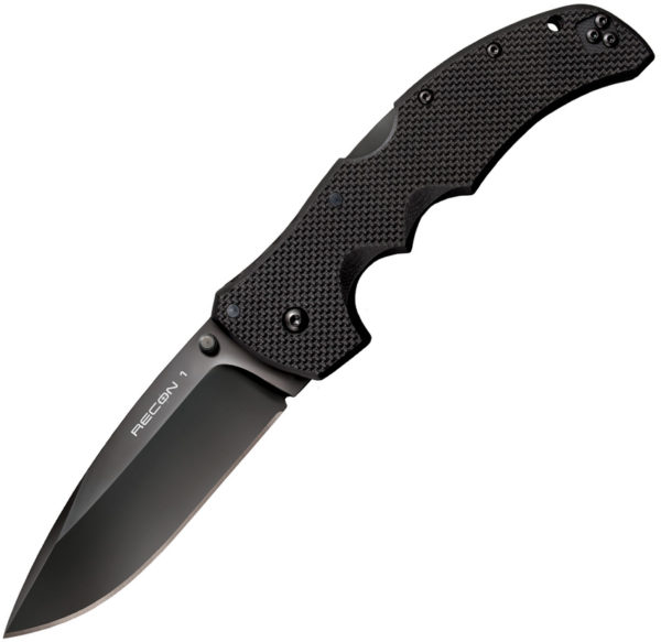 Cold Steel Recon 1, CS 27BS, Cold Steel Recon 1 Spear Point G10 Knife Black(Black Stonewash) CS 27BS