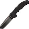 Cold Steel Recon 1, CS 27BT, Cold Steel Recon 1 Tanto Point G10 Knife Black(Black Stonewash,Plain) CS 27BT