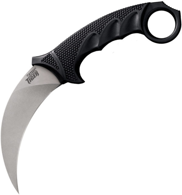 Cold Steel Karambit Steel Tiger, CS 49KST, Cold Steel Karambit Steel Tiger Hawkbill Polymer Black Knife (Stonewash) CS 49KST