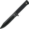 Cold Steel SRK Compact, CS 49LCK, Cold Steel SRK Compact Clip Point Kray-Ex Black Knife (Black Stonewash) CS 49LCK