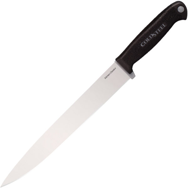 Cold Steel Slicer Kitchen, CS 59KSSLZ, Cold Steel Slicer Kitchen Spear Point Kray-Ex Black Knife (Satin) CS 59KSSLZ