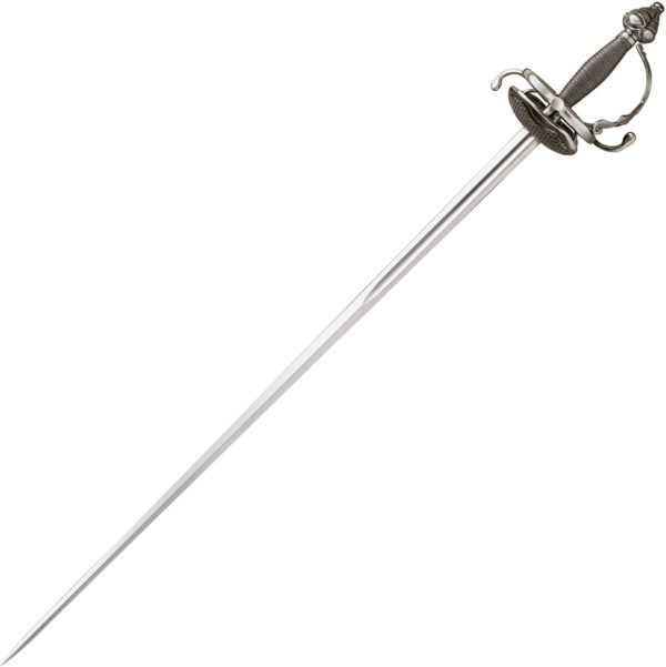 Cold Steel Cavalier Rapier, CS 88FCR, Cold Steel Cavalier Rapier Double-Edged Needle Tipped Wire wrapped grip Silver Sword (Satin) CS 88FCR