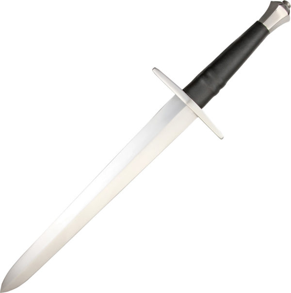 Cold Steel Hand and a Half, CS 88HNHD, Cold Steel Hand and a Half Dagger Point Leather Black Sword (Satin) CS 88HNHD