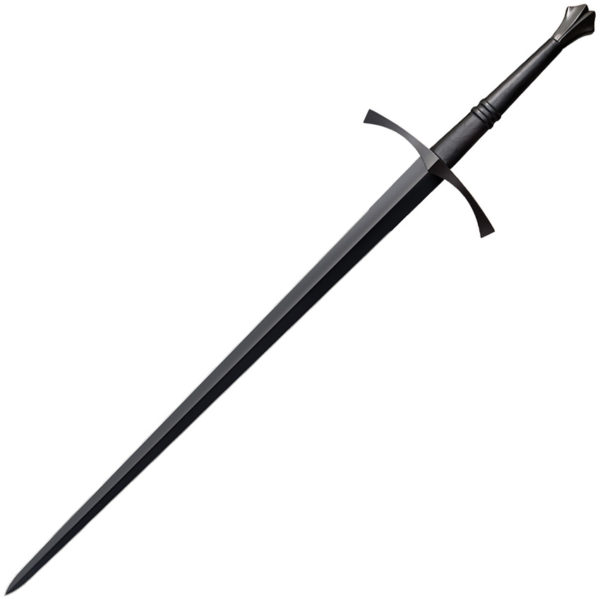 Cold Steel MAA Italian Long Dagger Point Leather Black Sword (Satin) CS 88ITSM