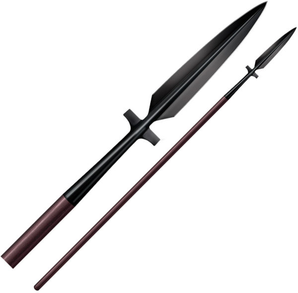 Cold Steel Wing Spear, CS 95MW, Cold Steel Wing Spear Spear Point AShwood Brown (Black Stonewash) CS 95MW