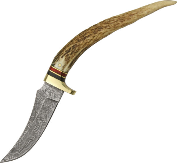 Damascus Stag Tip Skinner (3.13")
