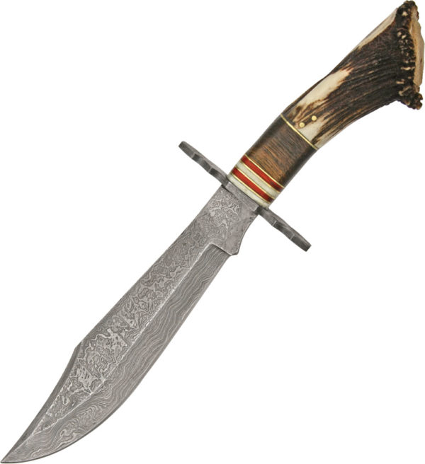 Damascus Crown Stag Hunter (8.25")