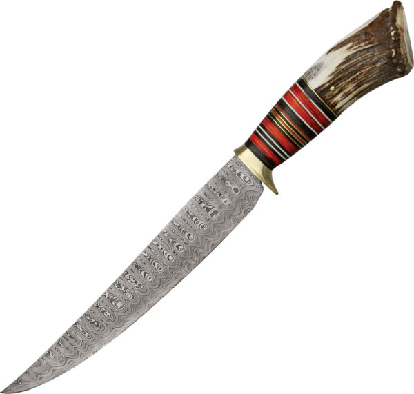 Damascus Crown Bowie (10")