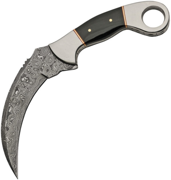 Damascus Fixed Blade Karambit (4.25")