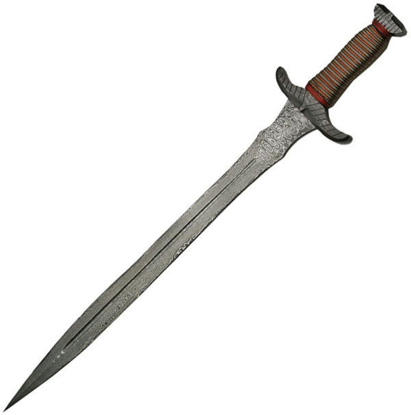 Damascus Needle Tooth Wired Sword (23")