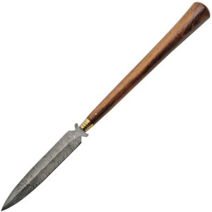 Damascus Spear Wood Handle (8″)
