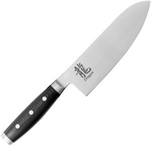 Dragon Apogee Santoku Knife Black Micarta (7.25″)