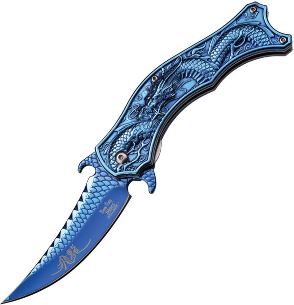 Dark Side Dragon Linerlock A/O Blue (3.25")
