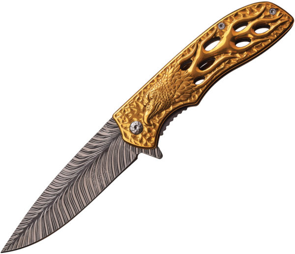 Dark Side Eagle Linerlock A/O Gold (3.5")
