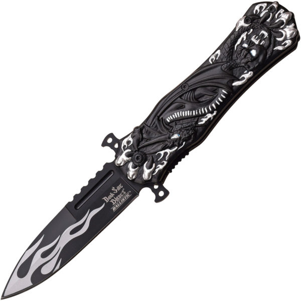 Dark Side Dragon Linerlock A/O Silver (3.75")