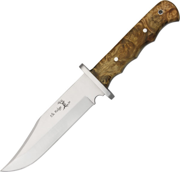 Elk Ridge Fixed Blade ,Elk Ridge Fixed Blade Hunter ,Elk Ridge Fixed Blade Hunter Burl Wood(5.5")