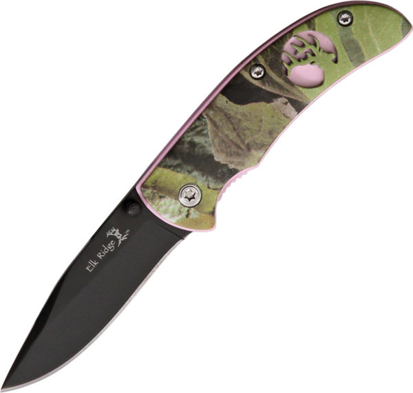 Elk Ridge Linerlock,Elk Ridge Linerlock Knife Pink,Elk Ridge Linerlock Knife Pink Camo (2.25")