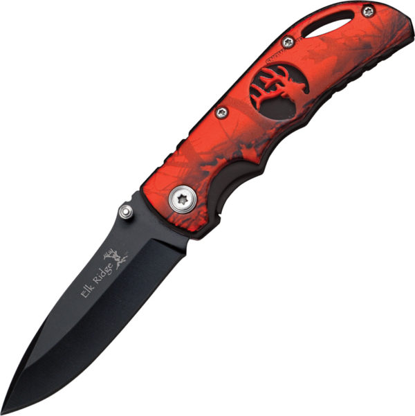 Elk Ridge Linerlock ,Elk Ridge Linerlock Knife ,Elk Ridge Linerlock Knife Red Camo (2.75")