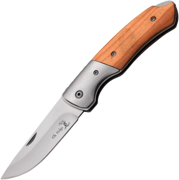 Elk Ridge Lockback ,Elk Ridge Lockback Knife ,Elk Ridge Lockback Knife Brown Wood (3.25")