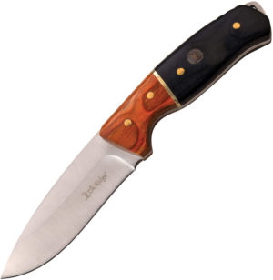 Elk Ridge Fixed Blade Knife Black/Brown (4″)