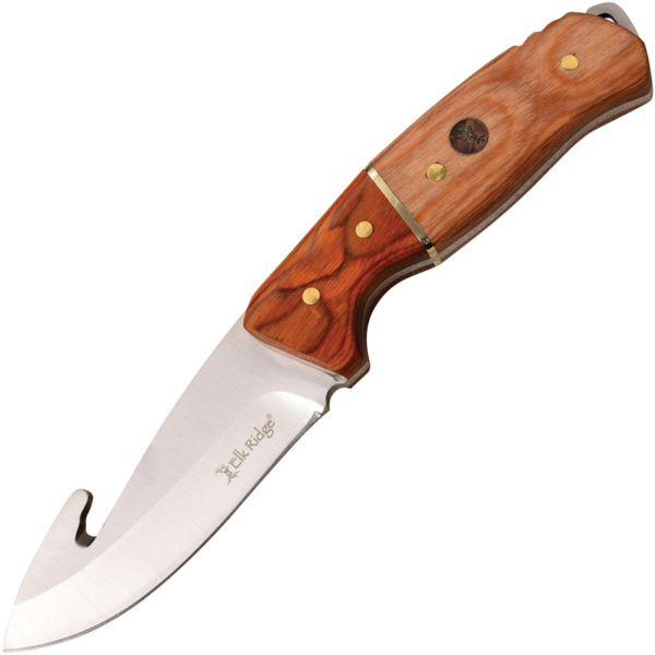 Elk Ridge Guthook,Elk Ridge Guthook Knife Brown (4")