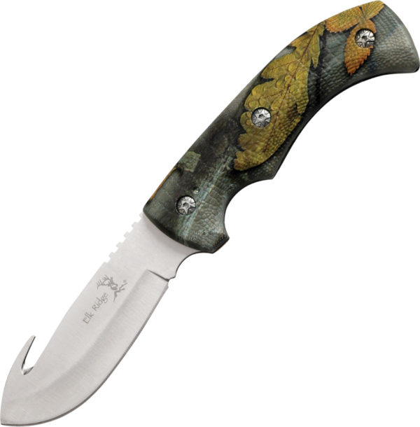 Elk Ridge Guthook Hunter ,Elk Ridge Guthook Hunter Knife Camo (4")
