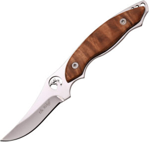 Elk Ridge Fixed Blade Knife Burl Wood (3″)