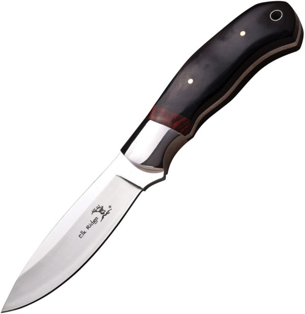 Elk Ridge Fixed Blade ,Elk Ridge Fixed Blade Knife,Elk Ridge Fixed Blade Knife Black Pakkawood (4")