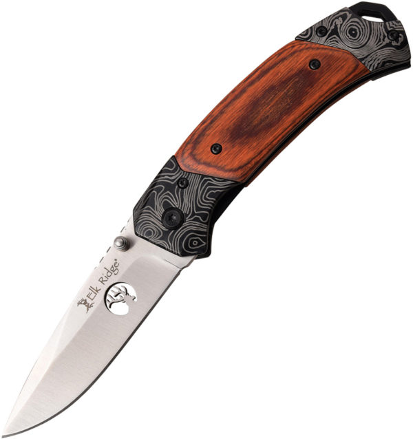 Elk Ridge Linerlock Knife,Elk Ridge Linerlock Knife Brown Wood ,Elk Ridge Linerlock Knife Brown Wood (3.25")