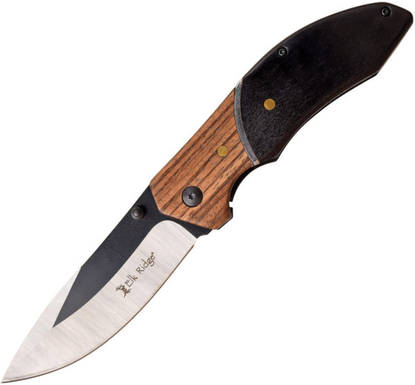 Elk Ridge Framelock,Elk Ridge Framelock Knife, Elk Ridge Framelock Knife Black/Brown (3.5")