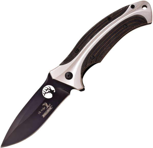 Elk Ridge Linerlock ,Elk Ridge Linerlock A/O ,Elk Ridge Linerlock A/O Knife Gray Pakkawood (3.75")