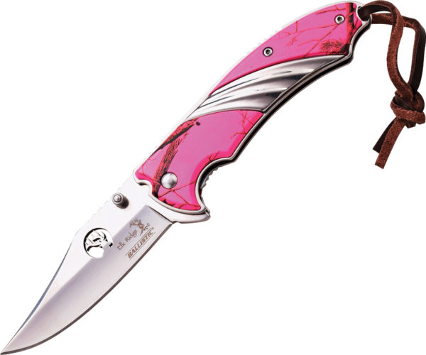 Elk Ridge A/O ,Elk Ridge A/O Carbon Fiber ,Elk Ridge A/O Carbon Fiber Knife Pink (3.25")