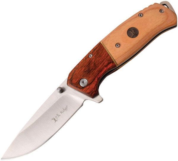 Elk Ridge Linerlock,Elk Ridge Linerlock A/O Knife ,Elk Ridge Linerlock A/O Knife Brown (3.5")