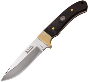 Elk Ridge Fixed Blade Knife Black Wood (4″)