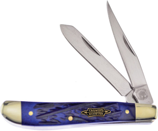 Frost Cutlery Crowing Rooster Trapper Blue