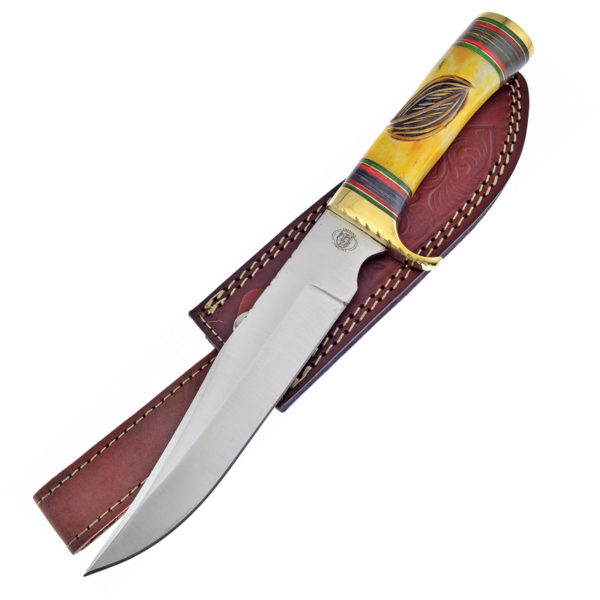 Frost Cutlery Young Deer Bowie Yellow Bone (7.25")