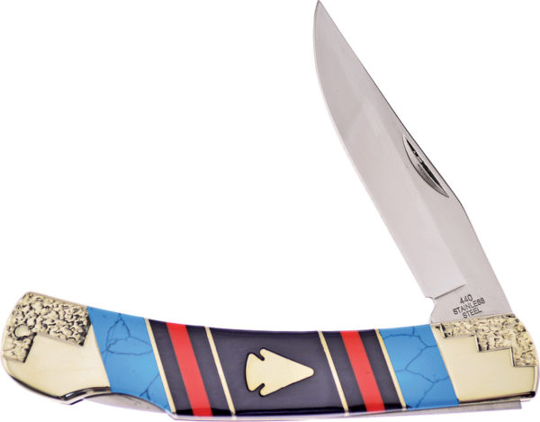 Frost Cutlery Lockback Assorted Stone (4")