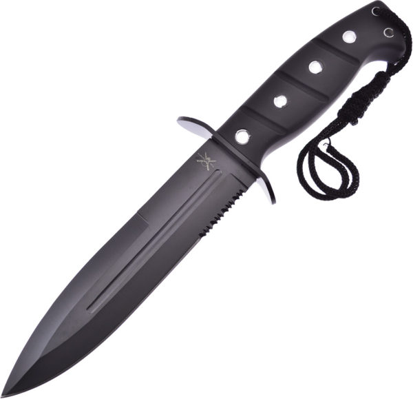 Frost Cutlery Fixed Blade Black (7″)