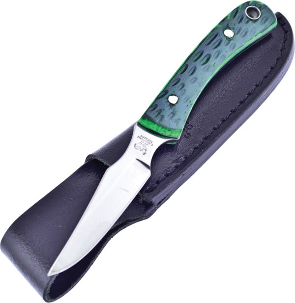 Hen & Rooster Caper Antique Green Bone (3")