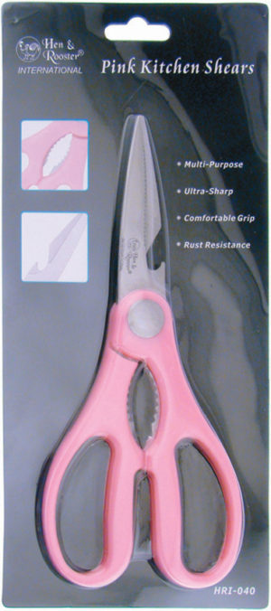Hen & Rooster Kitchen Shears Pink
