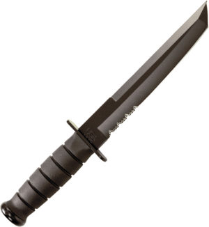 Ka-Bar Black Tanto Tactical Knife Serrated (8″)