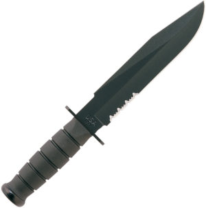 Ka-Bar Black Fixed Blade Knife Serrated (7.88″)